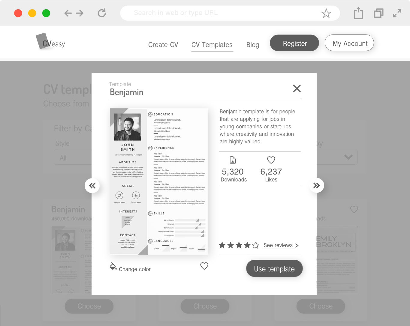 templates – preview